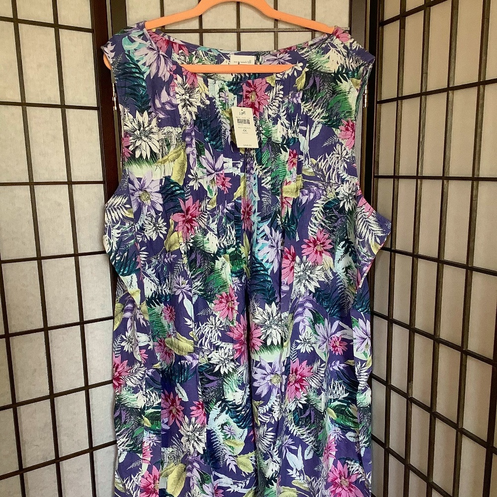 NWT 4x J. Jill Love Linen Summer Dress